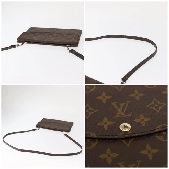 LOUIS VUITTON Monogram Double Rabat Shoulder Bag M51815 LV Auth 156238